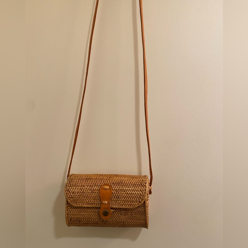 Handmade Rattan Crossbody Bag